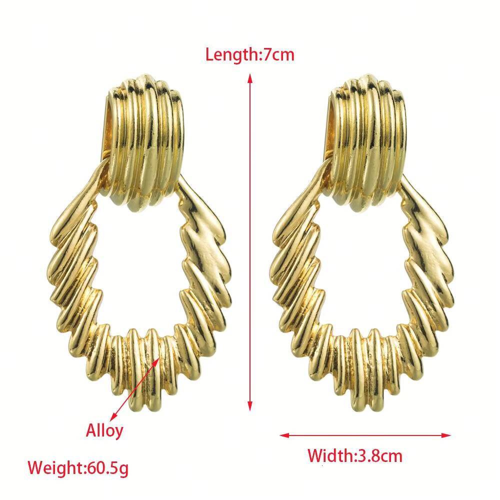 Heavy Industry Exaggerated Trend Alloy Sier Needle Women's Cool Metal Feel Earrings
