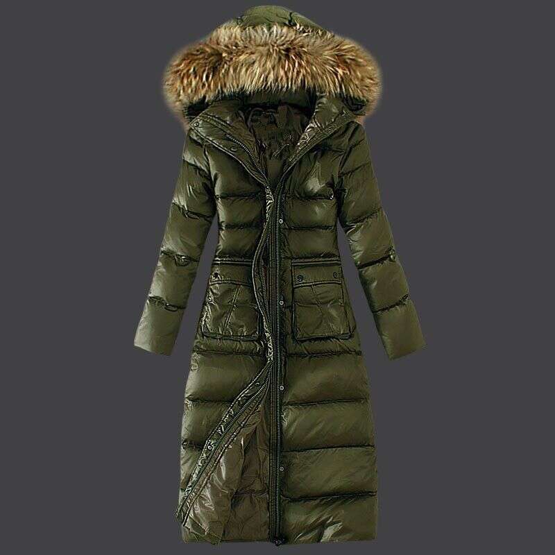 Down Women's Jacket Winter Real Raccoon Fur Hooded Duck Down Coat Female Jackets Warm Thick Parkas Woman