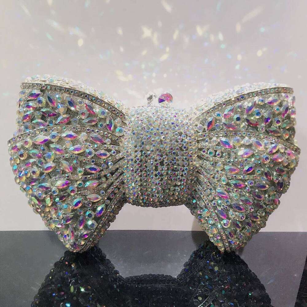 Newest Rhinestone Green/Black Clutch Purse Bow Dia Women Red Evening Clutches Bags Wedding Bridal Bag Stones Handbags