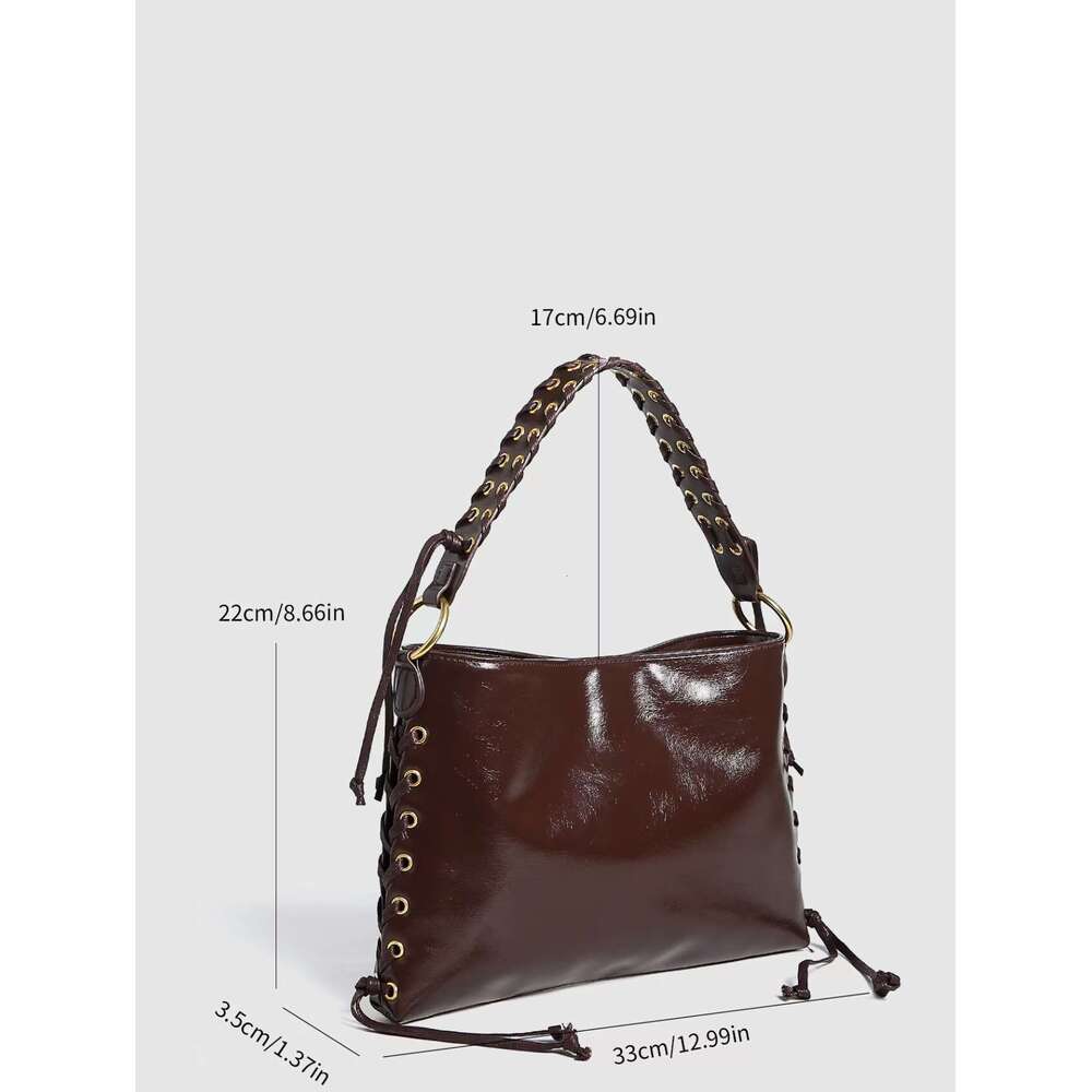 Designer Bags Metallic Hole Eye Shoulder High Quality PU Leather Tote Bags For Women Hot selling Designer Handbag Makeup Bag