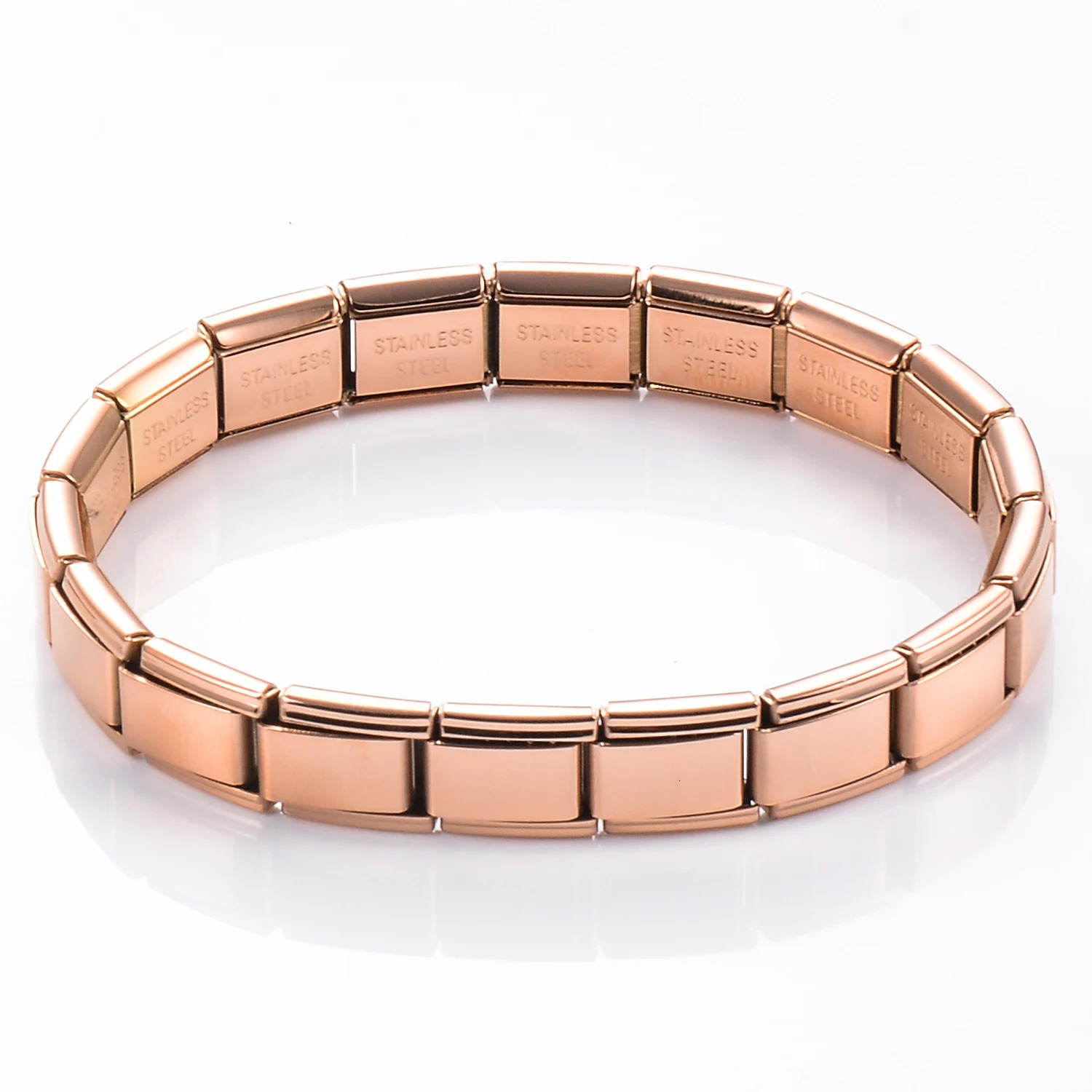 9mm Width Stainless Steel Italian Spring Module Bracelet Retractable Adjustable For Men Womens Jewelry Gifts 250812