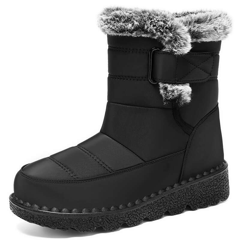 Women's Snow 2025 Winter New Thick-Soled Short Cold-Proof Cotton with Fleece Lining Warm Long Boots for Women