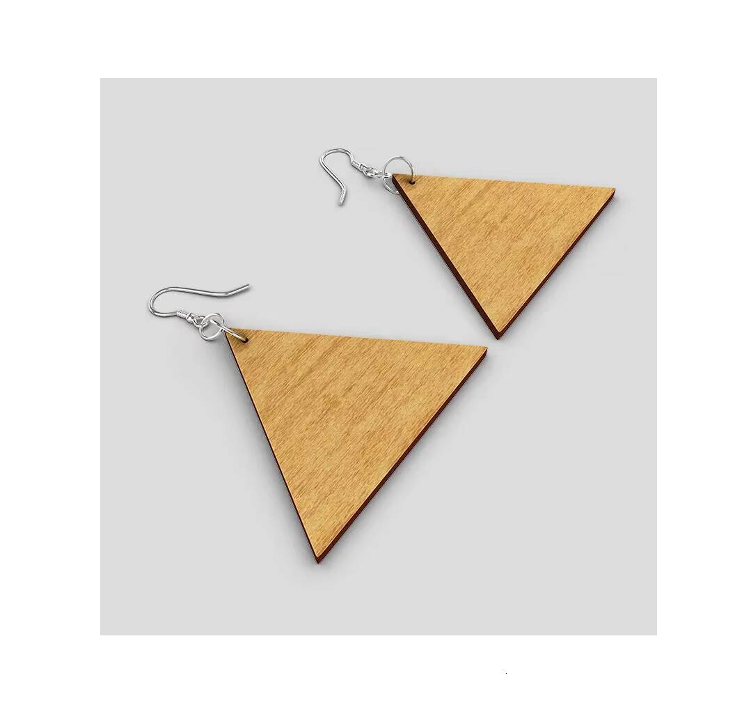 Indian Minimalist Geometric Exaggerated Tassel Long Wooden Earrings Hot Sale