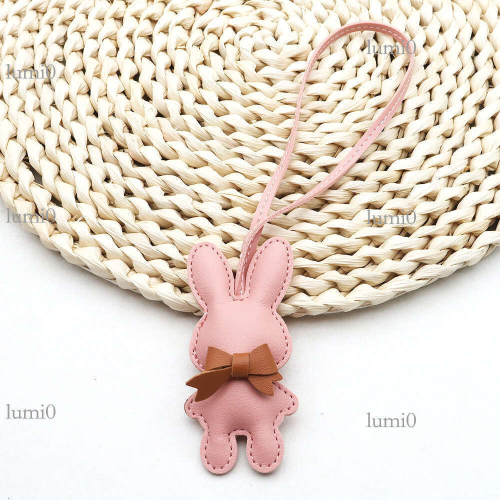 New Creative Lanyard PU Leather Cute Cartoon Bunny Fashion Backpack Accessory Pendant