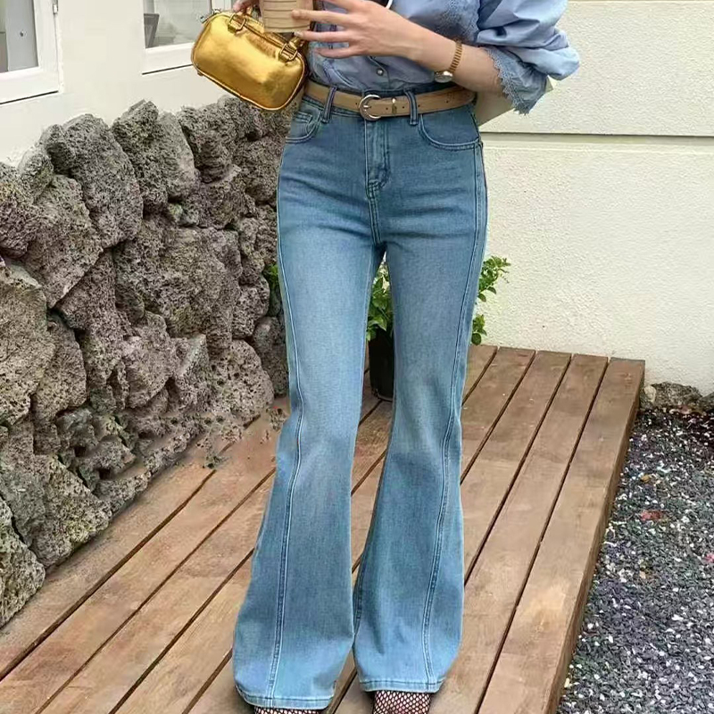 High-Quality Slim-Fit Wide Leg Jeans with High Elastic Stretch