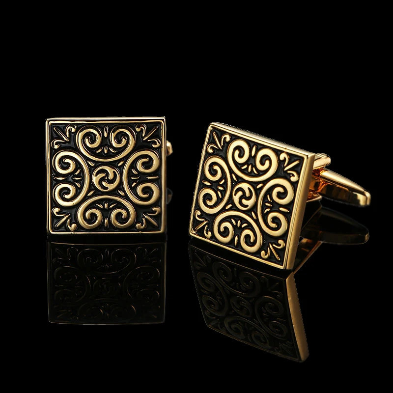 Quality Gold Color Cufflinks Retro Pattern Poker Bird Knot Fish Bullet French Shirt Cuffs Suit Accessories Wedding Jewelry 250812