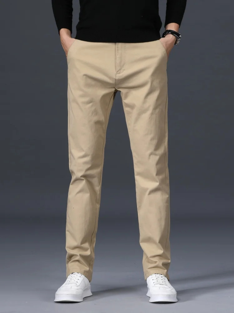 Summer Thin Loose Casual Pants Solid Color for Men Elastic Straight Leg Fashionable and Comfortable Long Male 250729