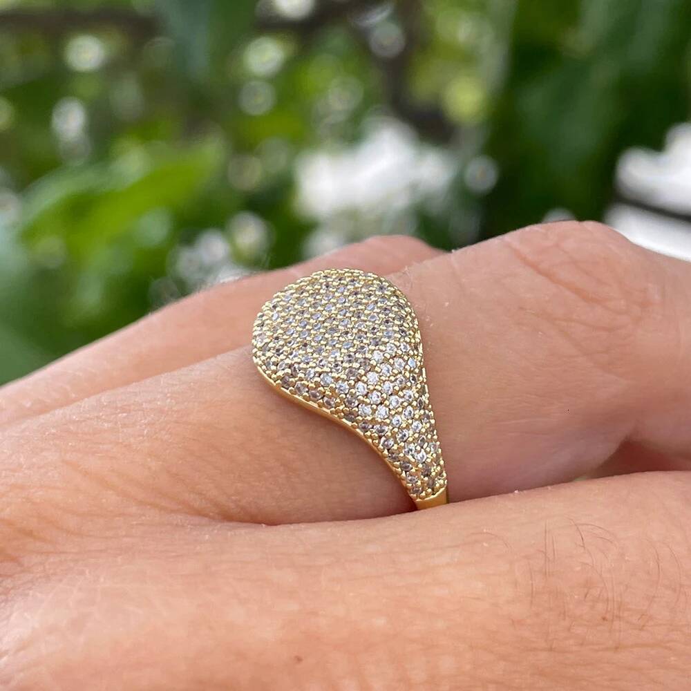 Full Moissanite Diamond Engagement Rings for Women 925 Sterling Silver Plated 18K Gold Round Halo Wedding Ring Fine Jewelry