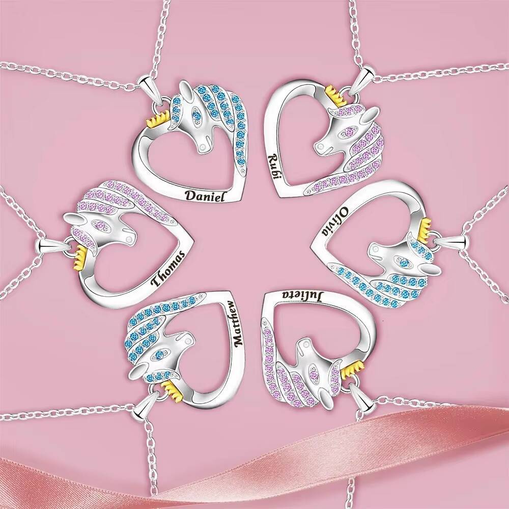 Sterling Sier Unicorn Heart Collarbone Necklace| Fashion Accessories|