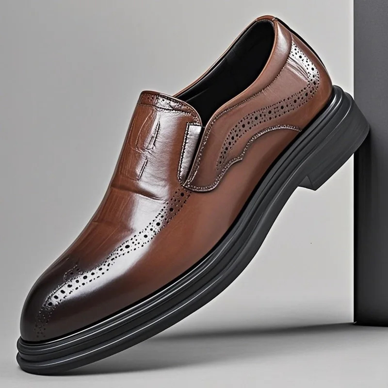 Mens Casual Business Formal Leather Oxfords Shoes Male Wedding Party Office Gentleman Shoes 250814