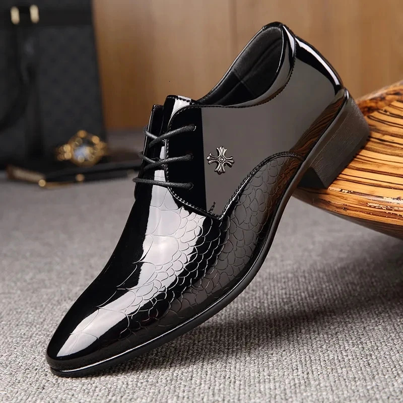 Mens Leather Shoes Black Soft Leather Soft Bottom Spring And Autumn Man Mens Business Formal Wear plus size 38-48 250814