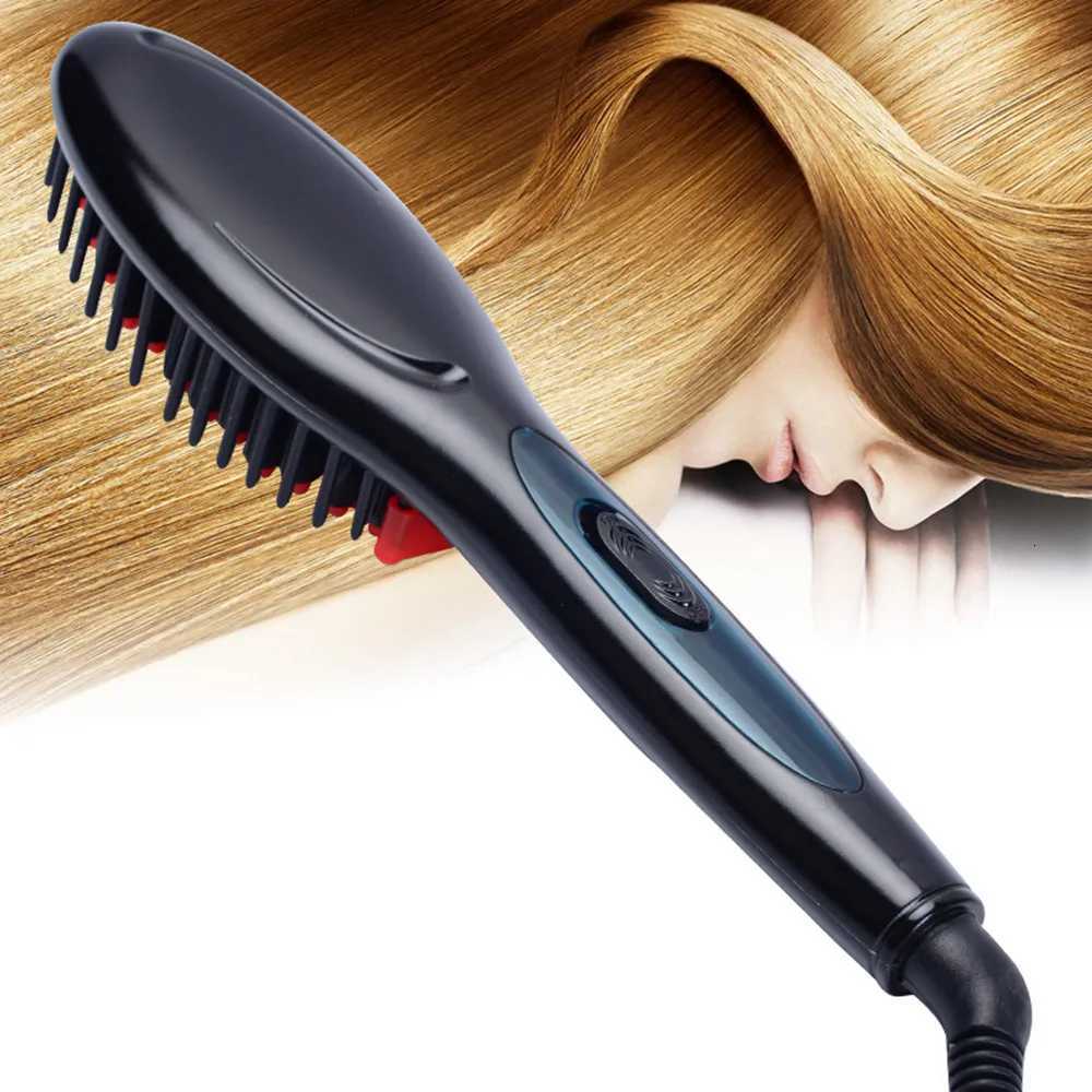 Electric Digital Control Anti-Scale Straightening Simply Fast Hair Straightener Brush Comb Irons Easy Straight W250814