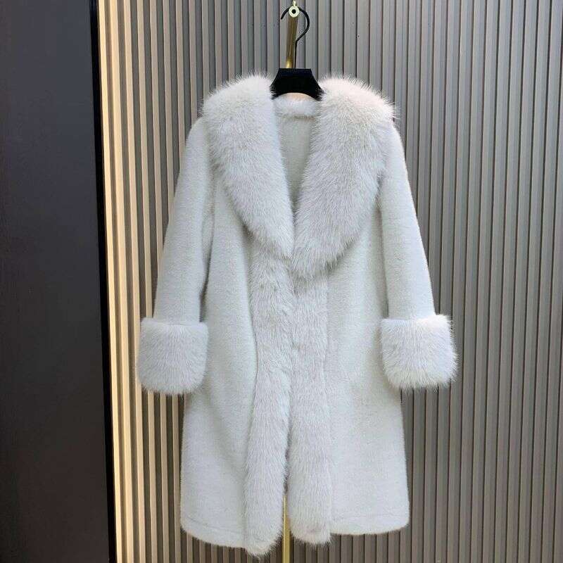 Women's Clothing Women's Long Slim Environmentally Friendly Mink Toka Thick Fur Coat