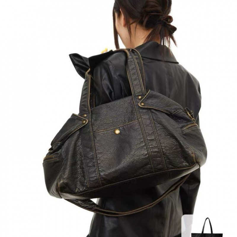 Designer Genuine Leather Soft Leather Vintage Elegant Single Shoulder Luxury Bag Crossbody Bag Tote Bag Niche Commuter Large Capacity Travel Single Sh