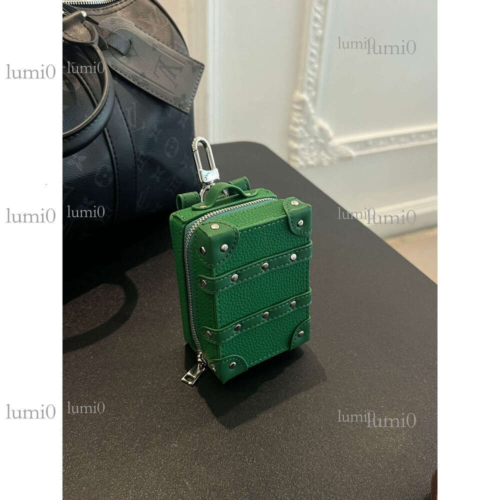 New Box Bag Pendant Keychain Zipper Accessories Wear-Resistant Leather Square Clip Ins