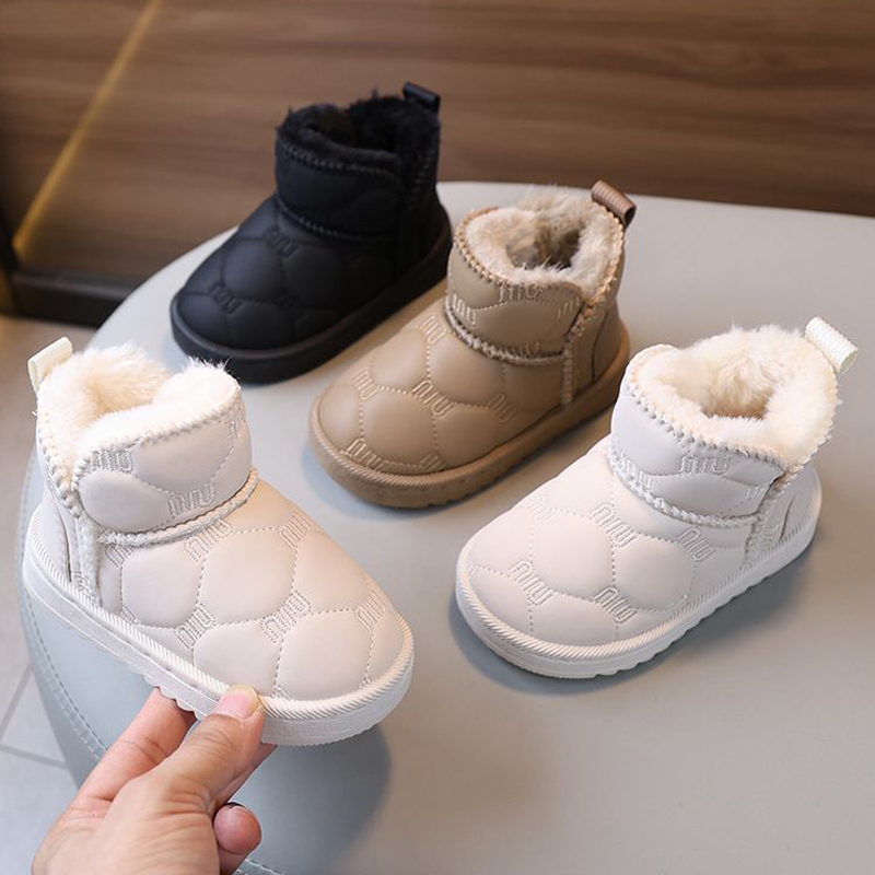 Baby Infant Snow Boots Toddler Winter Shoes Kids Outdoor Warm Plush Boots Windproof Waterproof Little Kid Cotton-padded Shoes Sizes US4C-US13C 000502