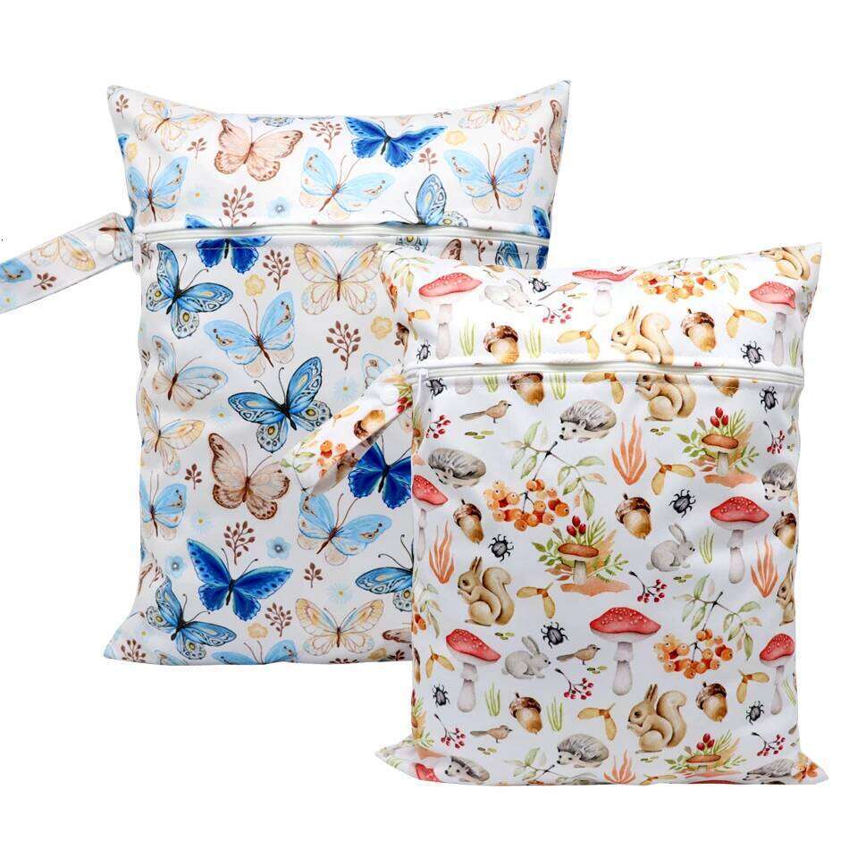 Waterproof Wet Diper Bags Mummy Baby Maternity Packs Washable Zipper Diaper Caddy Organizer Dry Travel Nappy Bag 30x40cm