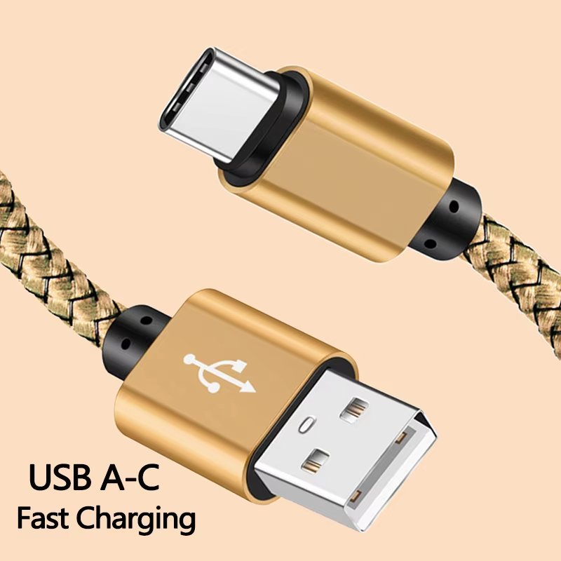 1m 2m 3m Nylon Braided date cable type c Micro usb cables for samsung galaxy s6 s7 edge s8 note 8 plus htc usb phone wire line