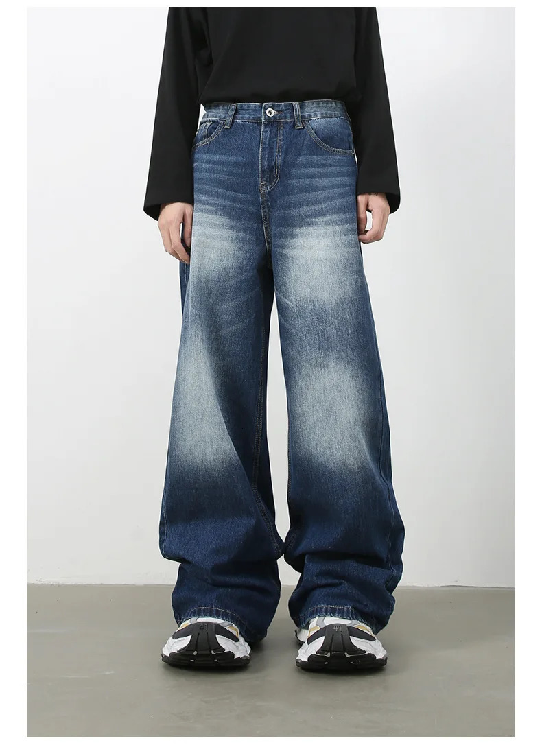 2025 Y2K Harajuku Hip Hop Letter Embroidered Vintage Baggy Jeans Denim Pants Mens Womens Goth High Waist Wide Trousers 250813