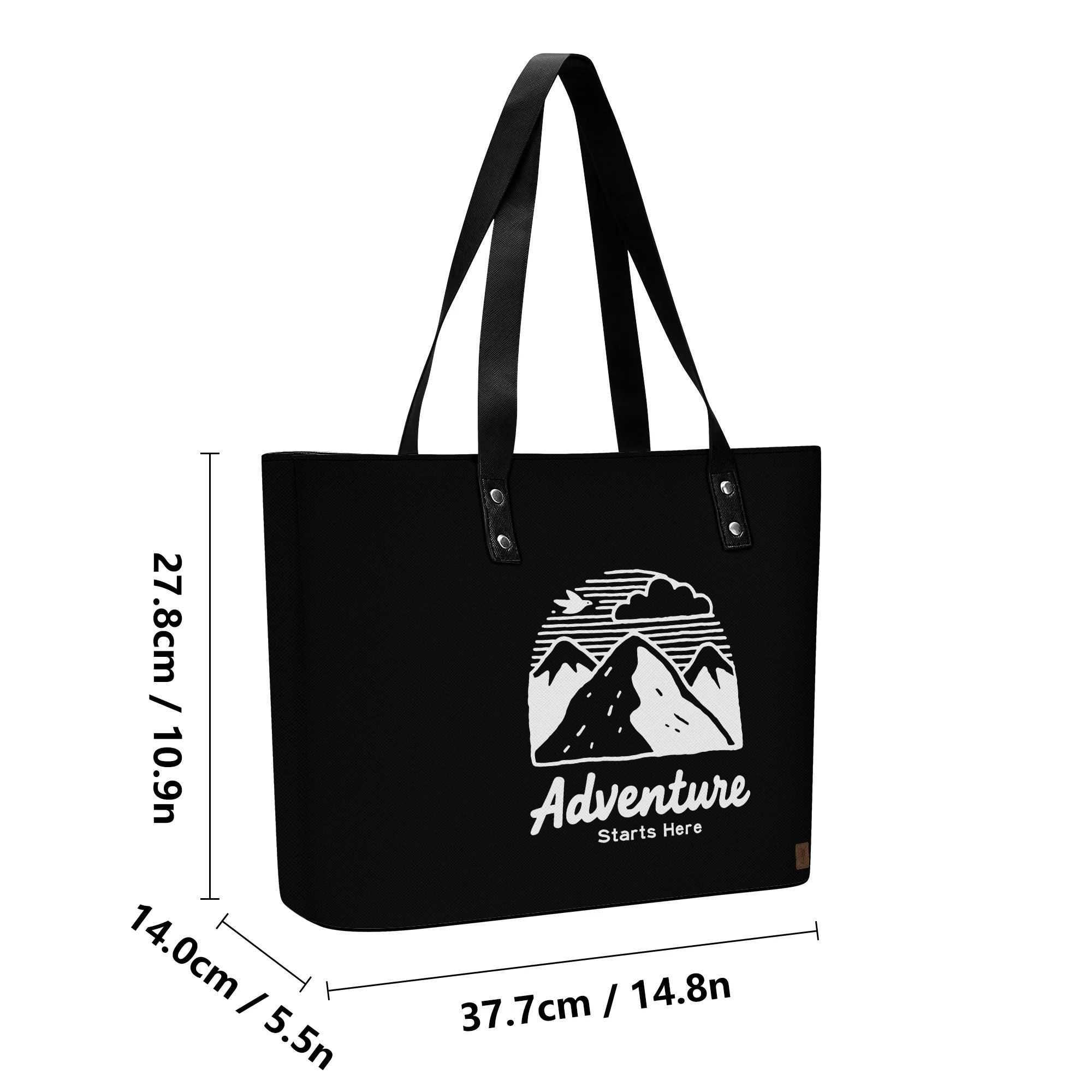 NXY Shopping Bag Black Zipper Pattern Lager Capacity Bag Handbag Bag Takeaway Bag Storage Reusable Shopping Pouch Handbags