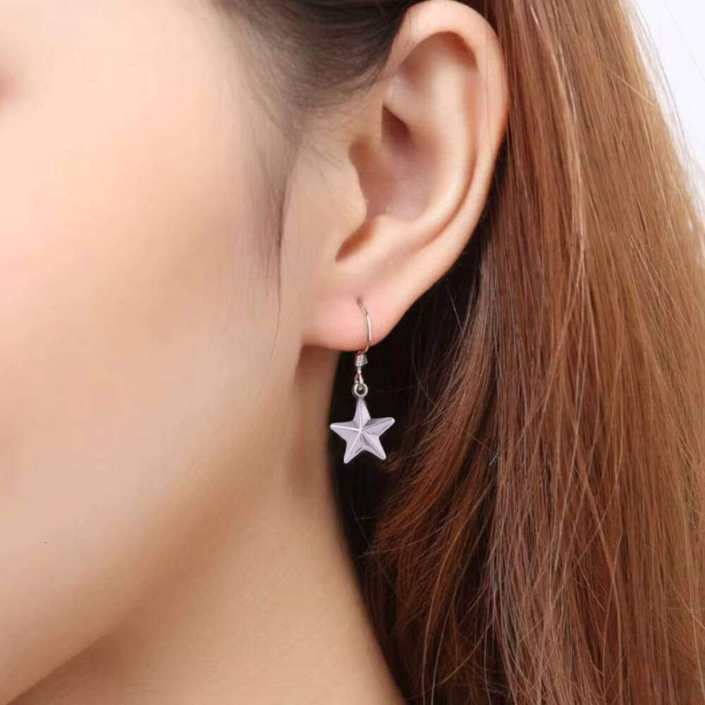 Alloy Women's Earrings Moon Ear Hook Design Long-lasting Non-fading Niche Accessories