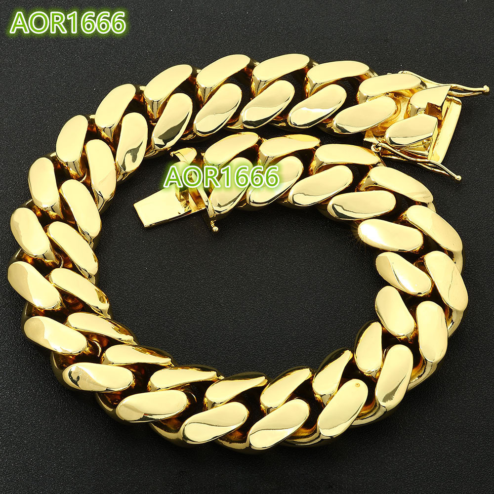 Wholesale hip hop necklace accessories smooth Cuban chain personalized bracelet hot selling