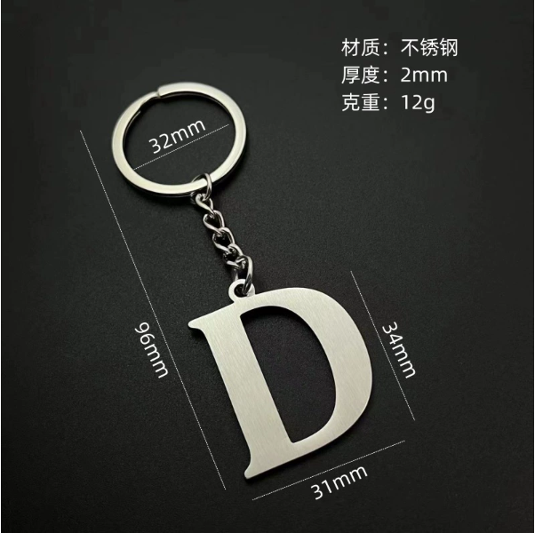 Key Rings Jewelry sKey Metal Diy A-Z 26 Letters Keychains Stainless steel Car Ring Women Charm Gift Chain Party Letter keychain pendant combination Ke