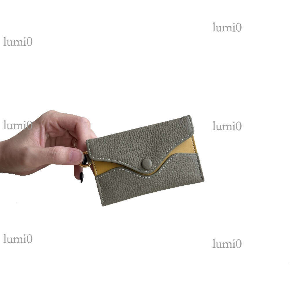 First Layer Cowhide Leather Halter Neck Envelope Earphone Bag Versatile Exquisite Clip Storage Coin Pouch Korean Version Mini Card Holder