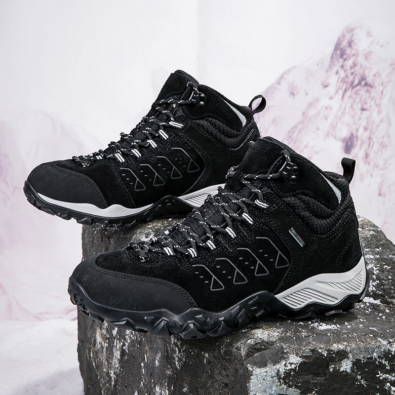 2025 Outdoor High-top Mountaineering Shoes for Men, Waterproof and Skid-proof Men's Boots, Cushioning Offroad Men's Professional Climbing an