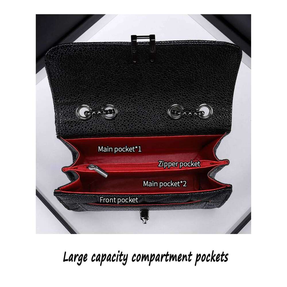 Classic Quilted Details Square High Quality PU Leather Large Capacity Casual Crossbody Bag Solid Color Dia Grid Chaig