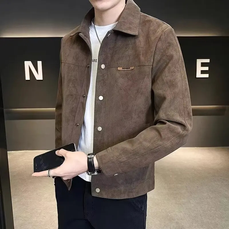 Trendy Highend Mens Jacket Casual Korean Street Fashion Top Layer Hollow Sleeve AutumnWinter Coat Y2K Coats 250813