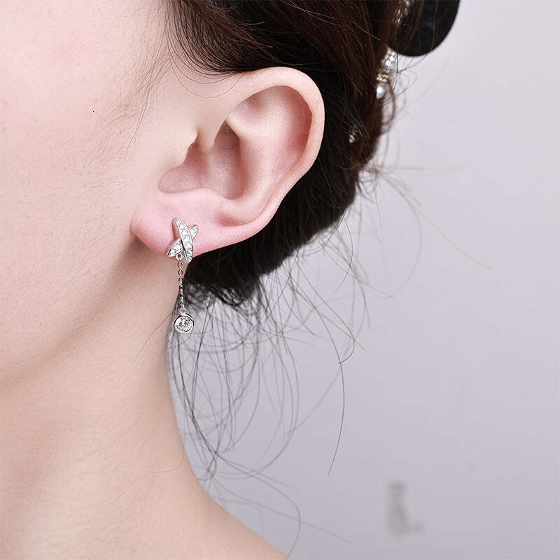 Shining Select S925 Sterling Silver Rose Moissanite Earrings - Luxury Original Design Studs for Women (MR-0177)