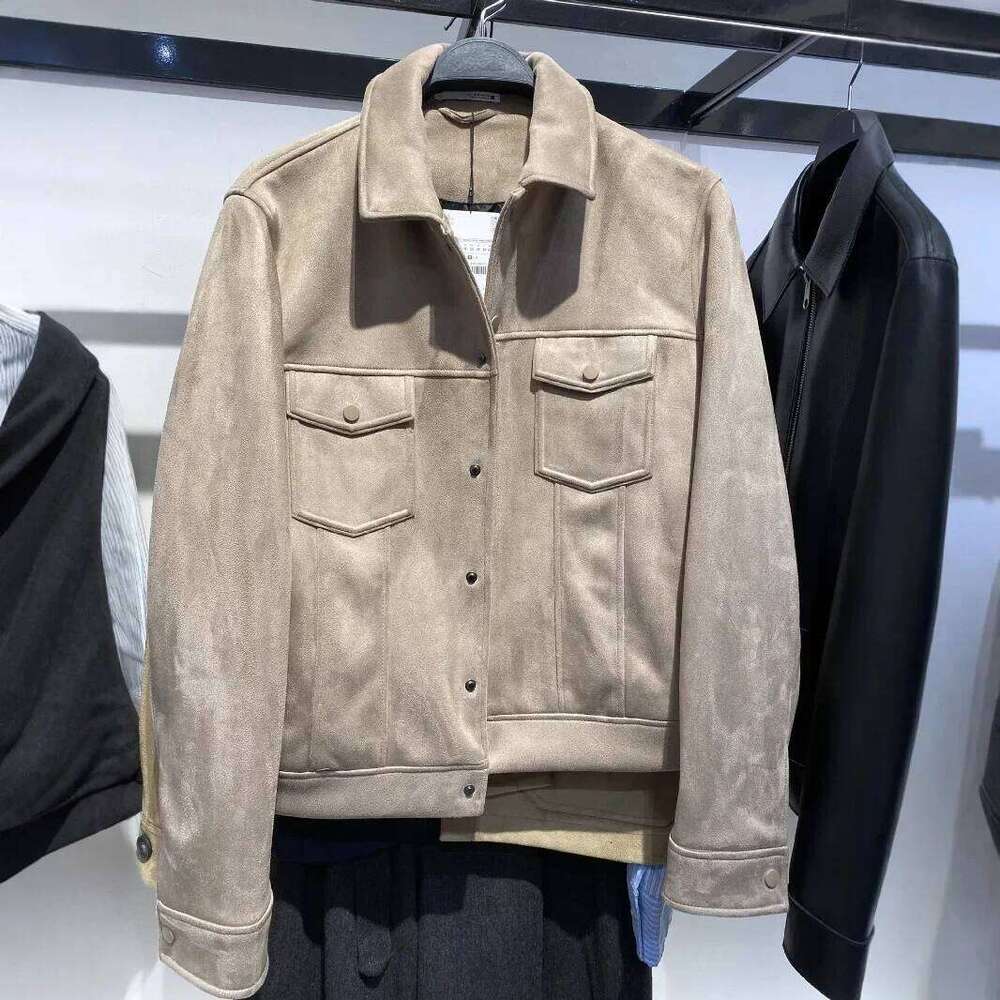 Vintage American Style Men's Cropped Casual Thin Summer Jacket With Pocket Veet Surface For Wholesale