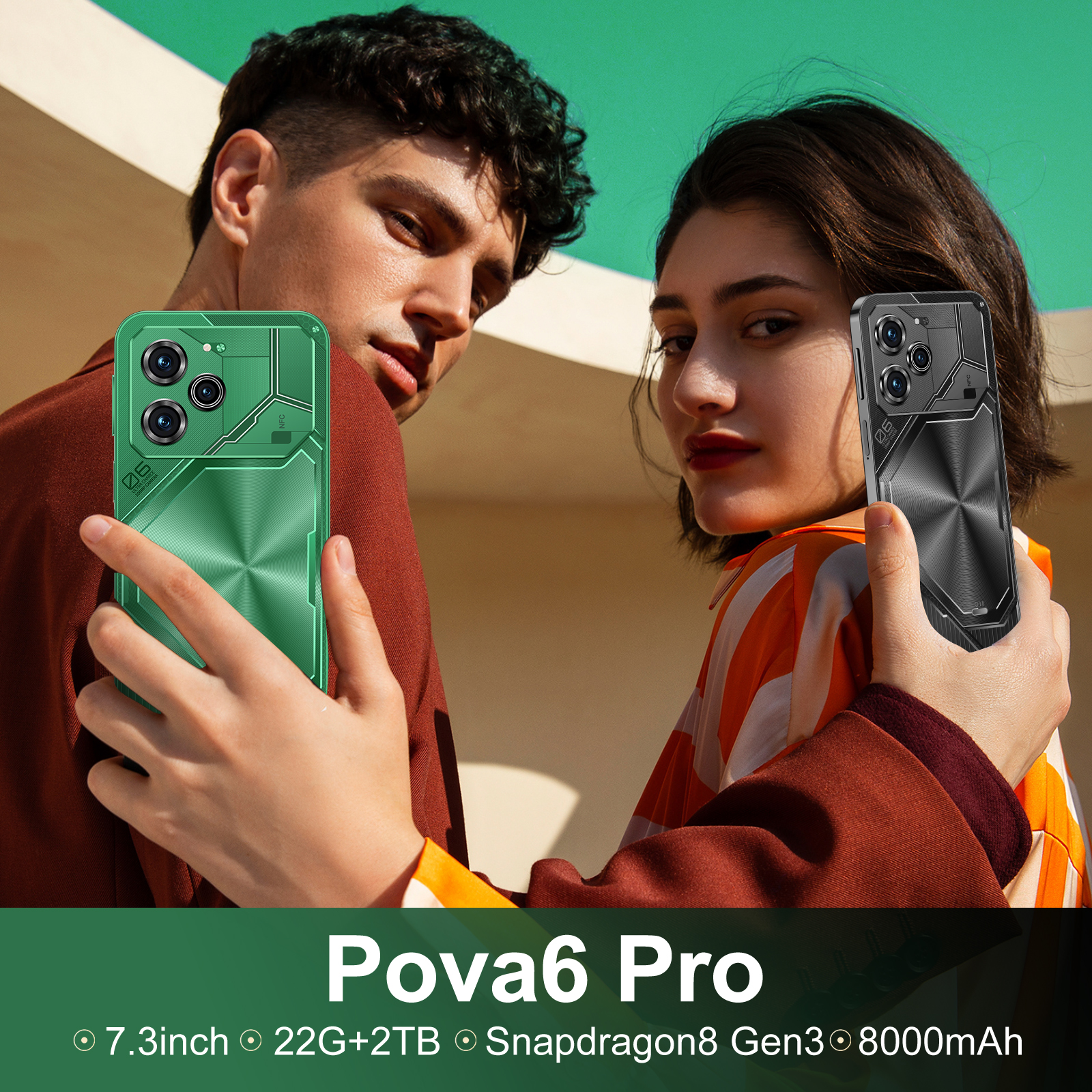 POVA6pro - High quality smartphone Global 5G 7.5-inch large screen Android phone, customized