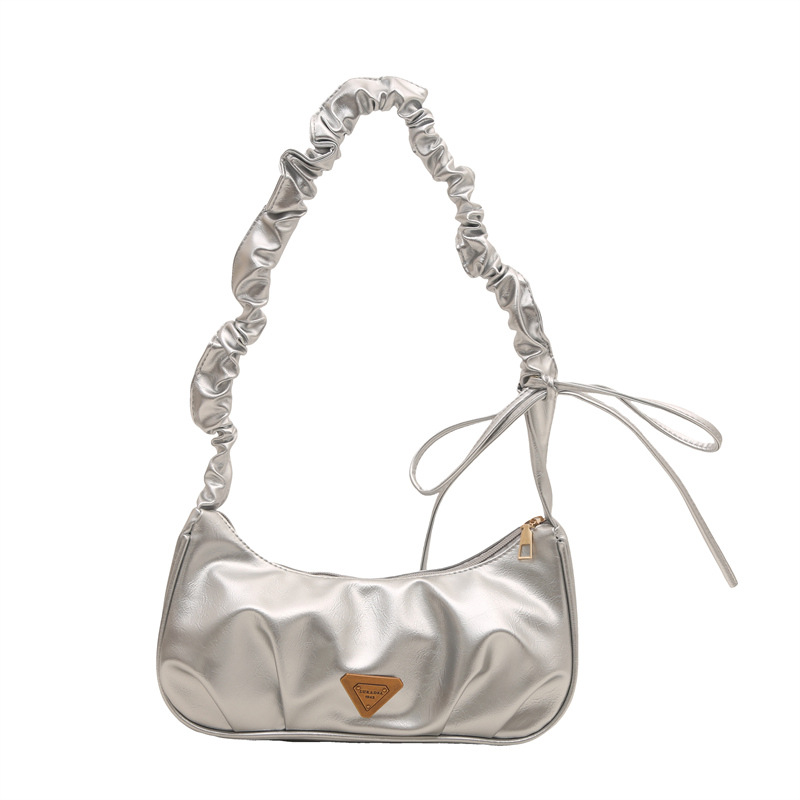 High - value super - popular niche pleated bags for women 2025 style fashionable and versatile cross - body bags hot - selling single - shoulder under