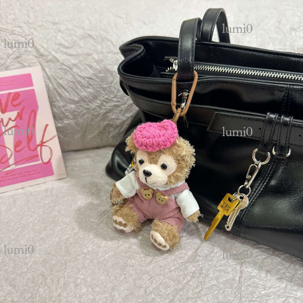 Shirley Meimei Car Keychain Bag Pendant Plush Cartoon Duffy Bear Doll Ornament Gift