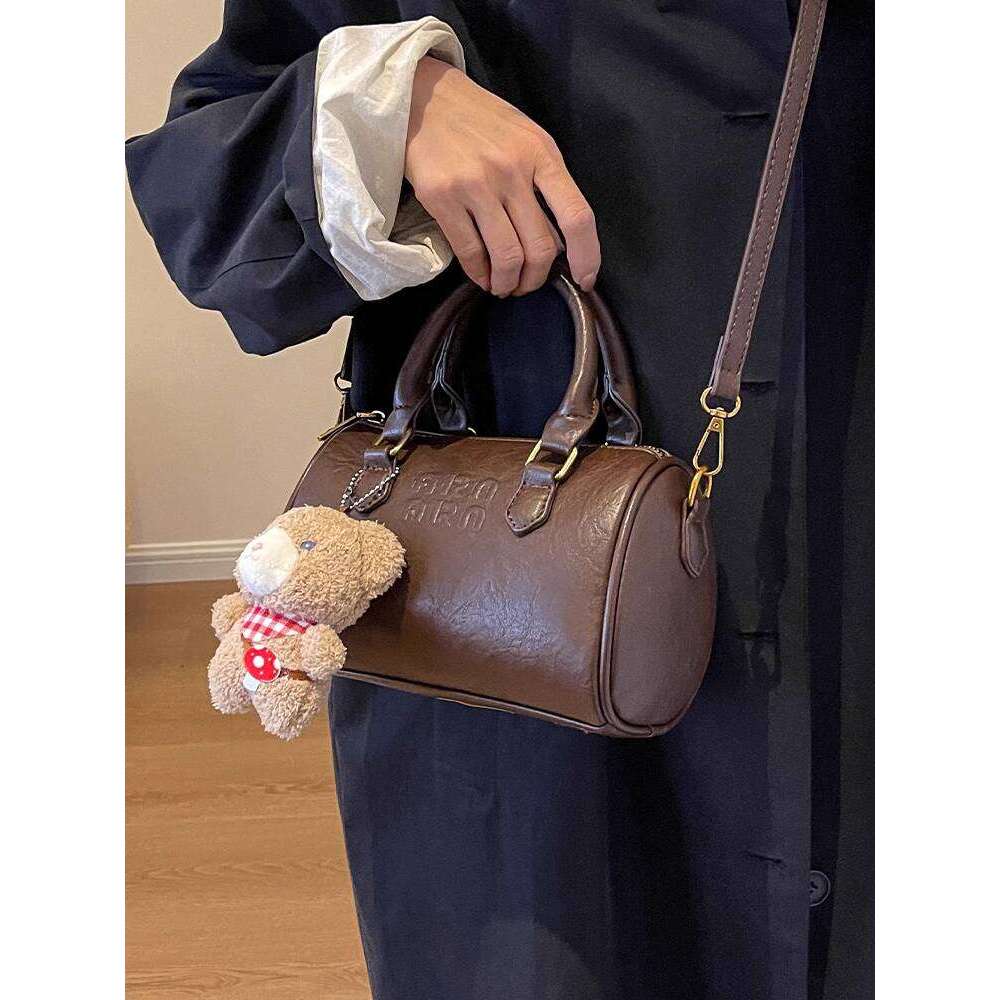 Korean INS Cute Handbag for Women 2025 New NEW free shipping Autumn Winter Boston High-end Feel Shoulder Bag