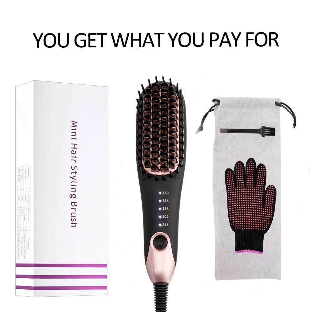 Hot Sale Hair Straightener Brush Electric Flat Iron Permanent Hair Straightener Comb Beard Straightener W250814