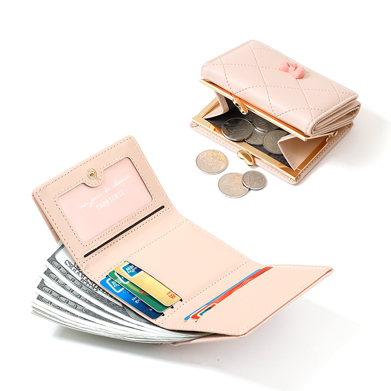 Luxury Brand Designer Bag New Japanese Style Short Women's Wallet High-End Bowknot 70% Off Clip Card Holder Wallet Wholesale