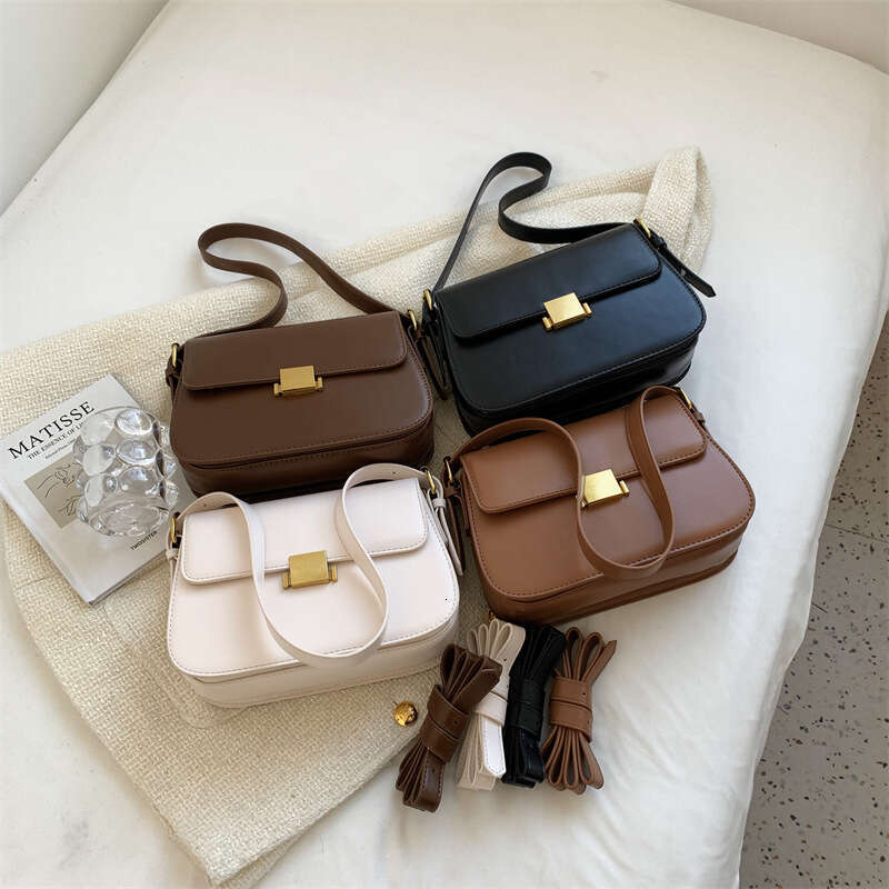 New Daily Solid Color Simple Saddle Korean Style Trend High-Quality Women's Crossbody Gift Bag