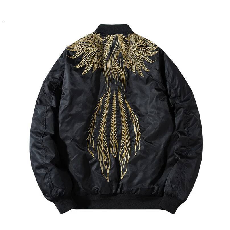 Phoenix Embroidered Jacket Sukan Baseball Jackets Youth Casual Bomber Coat Men 2025 Spring Autumn Korean Z1