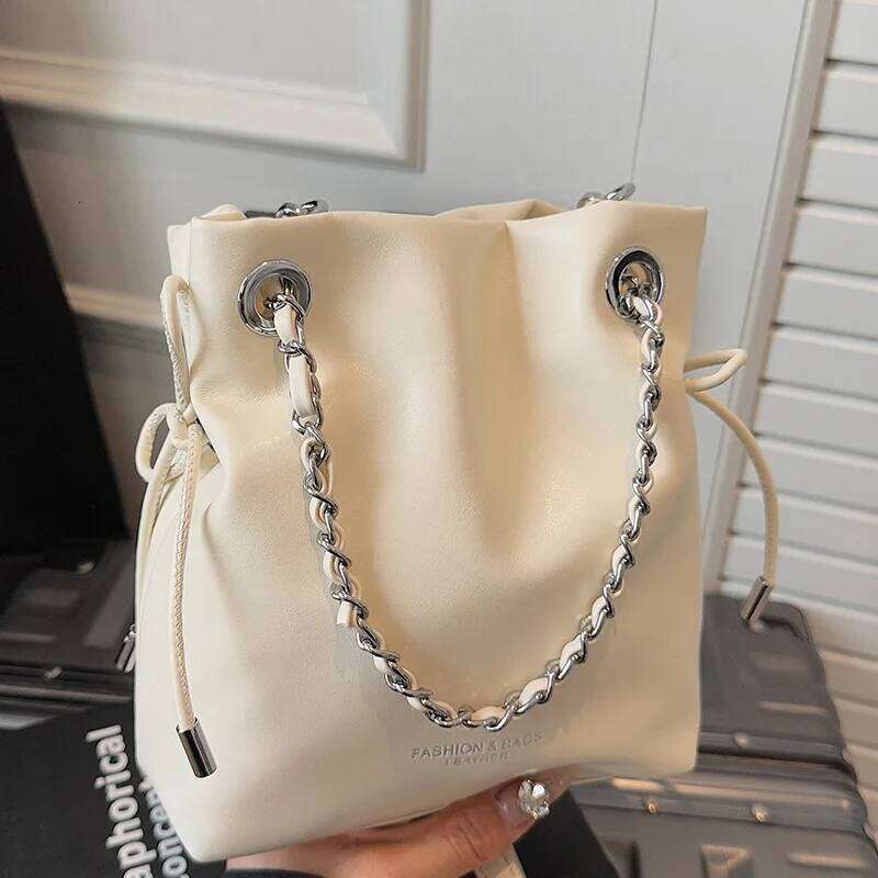 Hot Selling Summer New Women's Drawstring Bucket Bag - Trendy Crossbody & Handheld Purse In Saffiano Leather Designer Bags