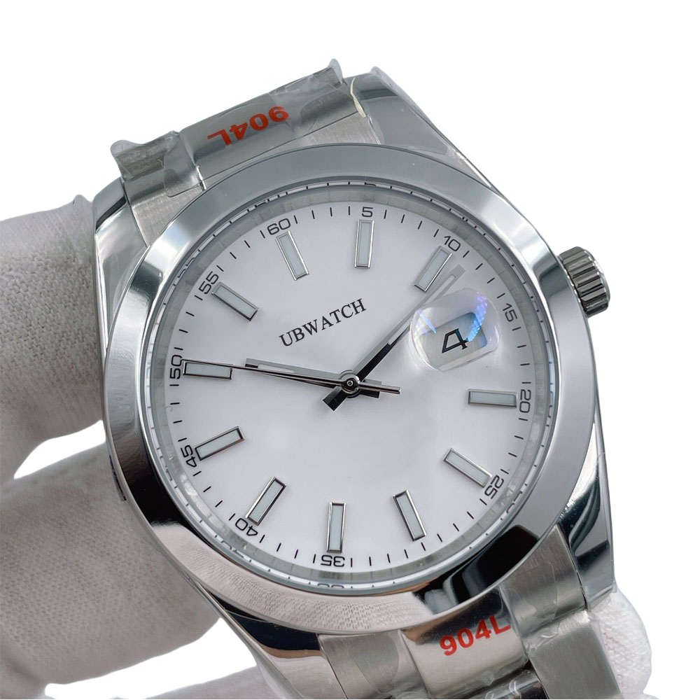 41MM Smooth Bezel Cyclops Man Wristwatches Super U1 Upgraded Automatic Mechanical Sapphire Watch Readable Mens Watches