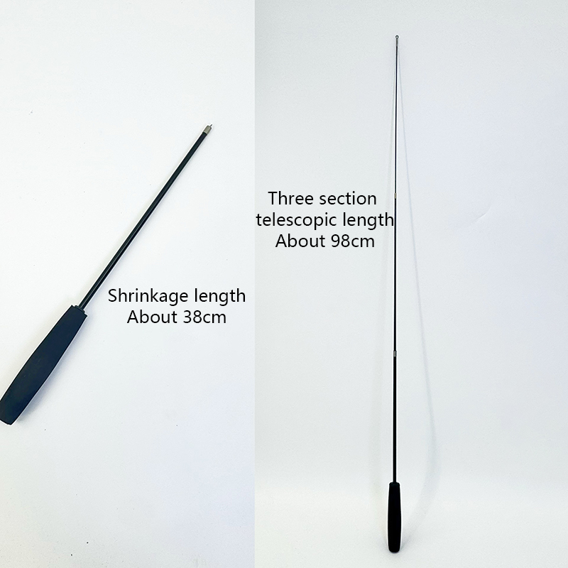 Three section cat teasing stick telescopic wholesale feather bell bucket cat stick head cat toy natural wild chicken fur cat toy