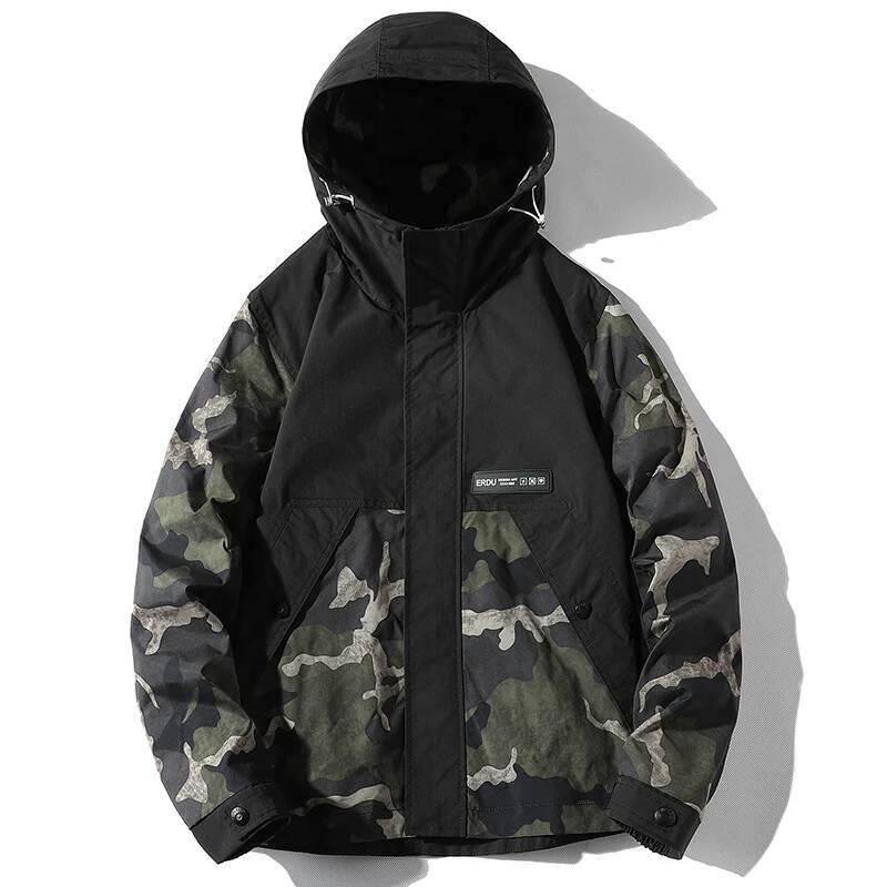 Military Bomber Men Fashion Casual Camping Jacket Coat Windproof Hooded Windbreaker Coats Male Oversize Outerwear 4Xl