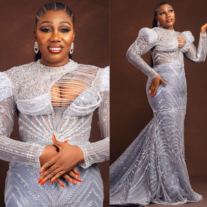 2025 Plus Size Mermaid Prom Dresses Aso Ebi Beaded Lace Illusion High Neck Beaded Lace Crystals Flora Birthday Dress Second Reception Gown AM2087