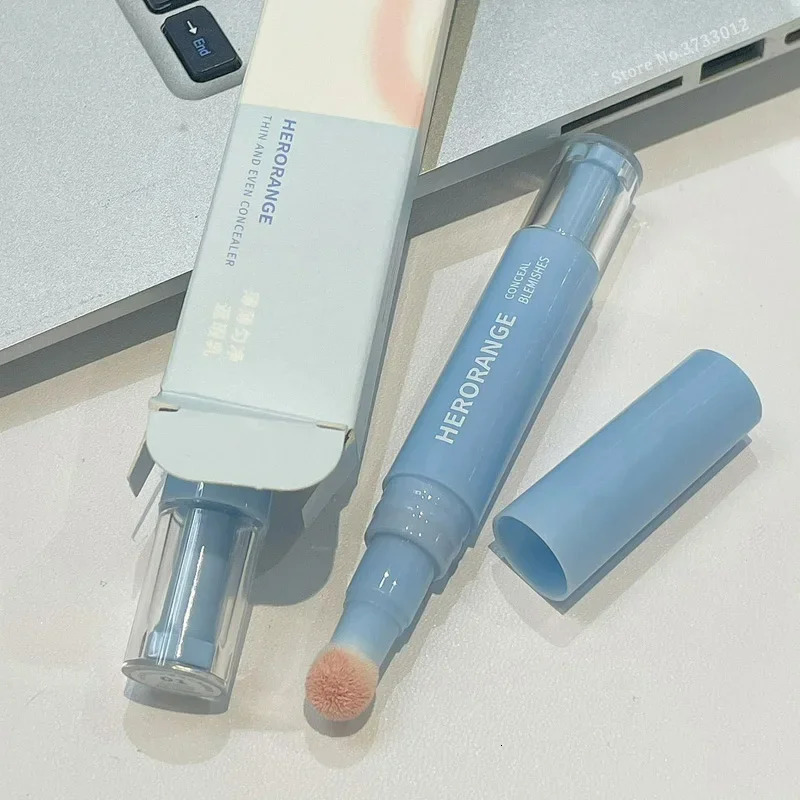 Soft Plush Head Concealer Pen Detail Covering Dark Circles Even Skin Tone Oil Control Foundation Face Holding Makeup 250813