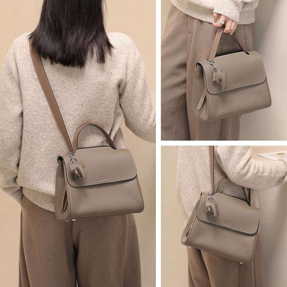 ITAMOOD Leather Handbag Women Cute Small Elephant Decor Satchel Bag Stylish Flap Purse For Work & Office