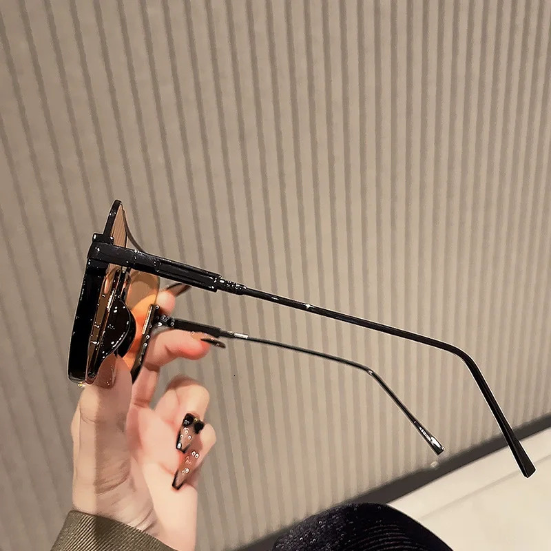 2025 Vintage Oversized Sunglasses Fashion Men Women Square Shades Eyewear Trendy Ins n UV400 Sun Glasses 250804