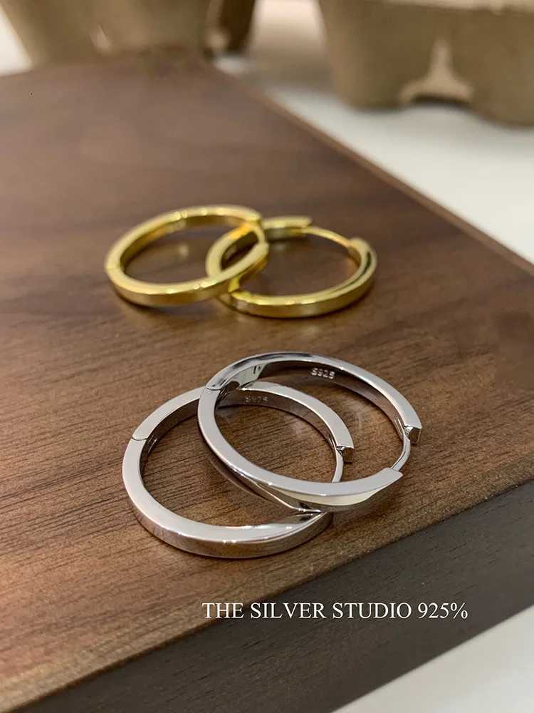 Fashion New Hot Sell Trend 925 Sterling Silver Circle Earrings for Women Real Silver Hoop Initial EarringsXJ250814